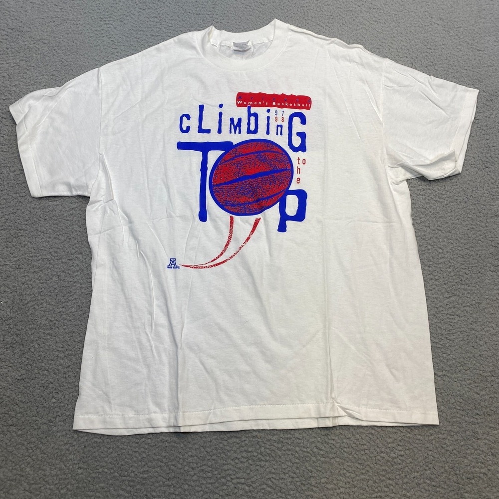 Vtg Arizona's Women's Basketball 1998 Climbing To The Top Shirt XL Single Stitch